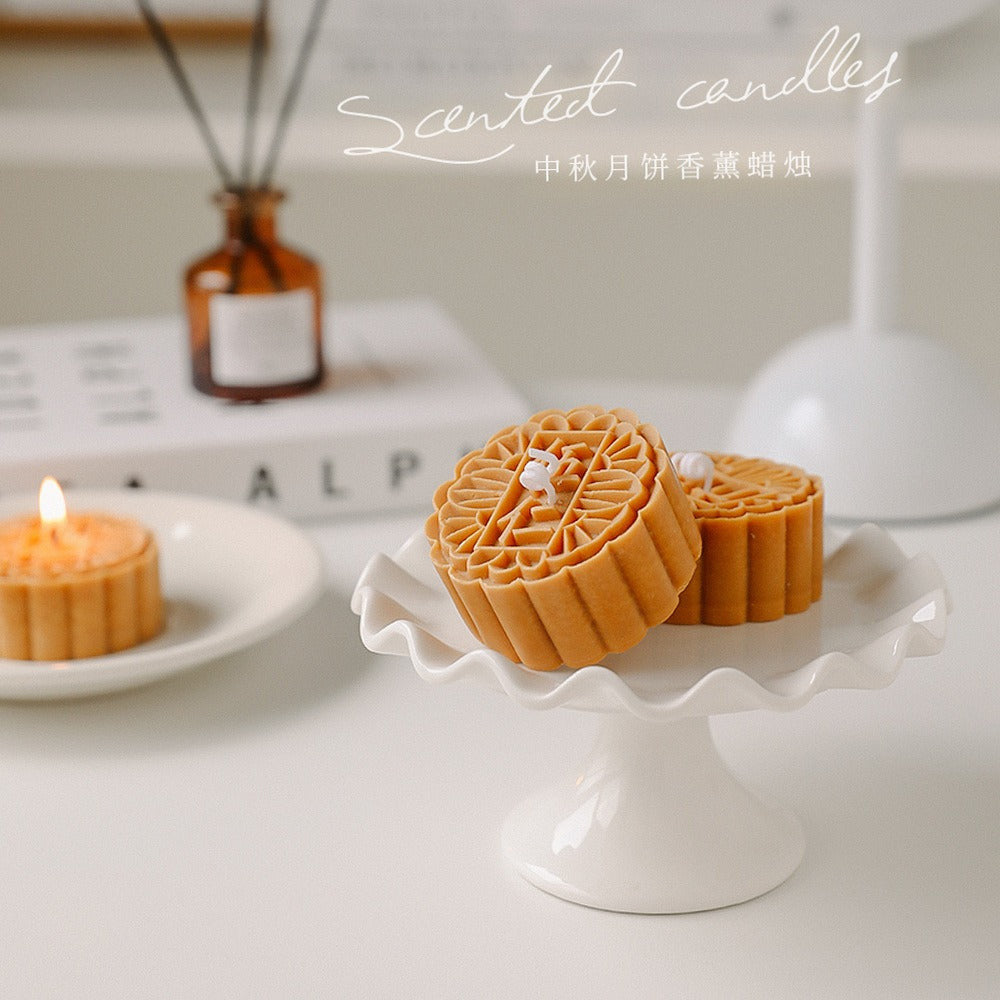 Mooncake scented candle handmade gift creative ornament gift.