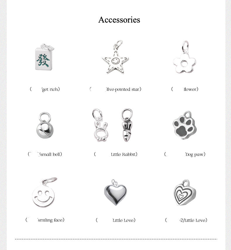 DIY Custom Silver Jewelry Bracelet light luxury niche dog cat pet periphery custom bracelet DIY handmade gift.