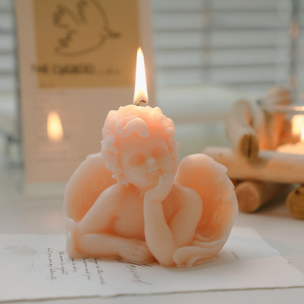 Angel scented candle handmade souvenir Creative ornament candle.