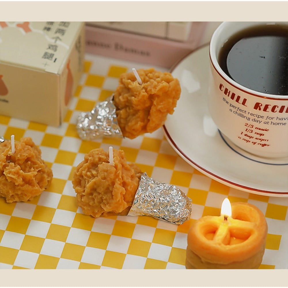 Fried chicken scented candles, handmade gift box, birthday gift.